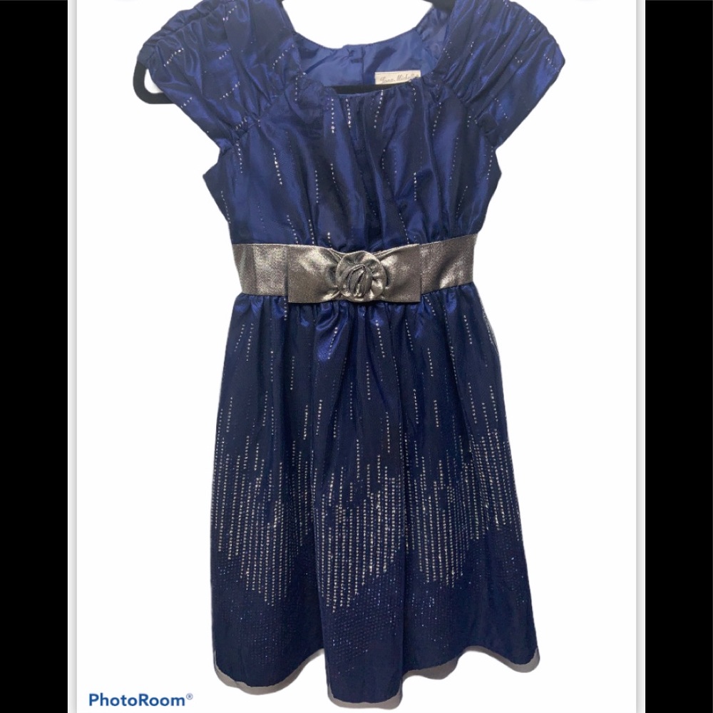 Beautiful girls‎ dress navy blue.  Christmas